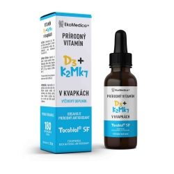 EkoMedica Prírodné VITAMÍNY D3 + K2Mk7 v kvapkách