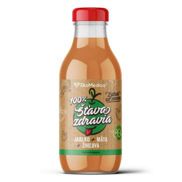 EkoMedica šťava Jablko + Mäta + Žihľava 300 ml